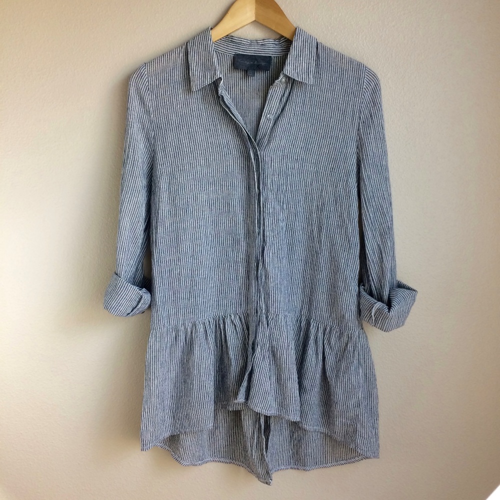 Anthropologie Sunday in Brooklyn Peplum Shirt S